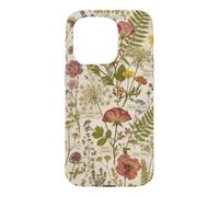 Botanical Cottagecore Floral Herbarium Wildflowers Case for iPhone 15 Pro
