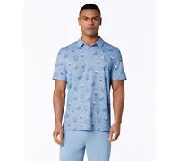 Botanical Drink Golf Polo In Baby Blue Jay
