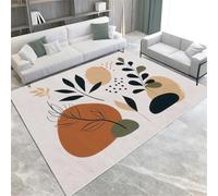 Botanical Elements Area Rugs Abstract Plant Leaves Machine Washable Short Pile Area Rug 60 X 90 Cm Non-Slip Indoor Floor Mat For Living Room Bedroom Office Kitchen & Hallway Decor,80 X 150 Cm