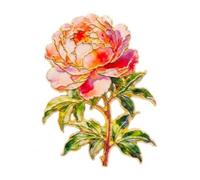 Botanical Enamel Pin Flower Lapel Pin Brooch Natural Ladies, 3 cm, Metal, No Gemstone