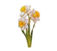 Botanical Enamel Pin Flower Lapel Pin Brooch Natural Ladies | Sturdy metal pin, various flower options, gold metal, floral vintage retro design, ideal as a gift