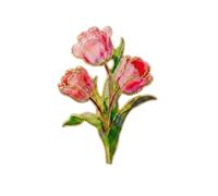 Botanical Enamel Pin Flower Lapel Pin Brooch Natural Ladies | Sturdy metal pin, various flower options, gold metal, floral vintage retro design, ideal as a gift