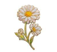 Botanical Enamel Pin Flower Lapel Pin Brooch Natural Ladies | Sturdy metal pin, various flower options, gold metal, floral vintage retro design, ideal as a gift