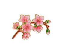 Botanical Enamel Pin Flower Lapel Pin Brooch Natural Ladies | Sturdy metal pin, various flower options, gold metal, floral vintage retro design, ideal as a gift