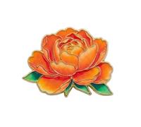 Botanical Enamel Pin Flower Lapel Pin Brooch Natural Ladies | Sturdy metal pin, various flower options, gold metal, floral vintage retro design, ideal as a gift