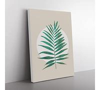 Botanical Fern Modern Canvas Wall Art Print Ready to Hang, Framed Picture for Living Room Bedroom Home Office Décor, 60x40 cm (24x16 Inch)