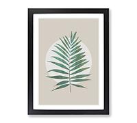 Botanical Fern Modern Framed Print | A4 Black Framed Wall Art | Ready to Hang | Modern Floral Picture | Living Room Bedroom Lounge Office