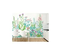 Botanical Fleur Wall Mural Origin Murals Pink W350cm x H280cm