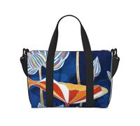 Botanical Floral Hand Travel Bag - Lightweight and Versatile Travel Companion with Spacious Design, Multi-Purpose Bag, Luggage Bag, Beach Bag, Gym Bag, Sports Bag