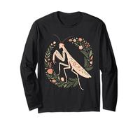 Botanical Floral Mantis Praying Mantis Bug Lover Long Sleeve T-Shirt