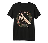 Botanical Floral Mantis Praying Mantis Bug Lover Premium T-Shirt