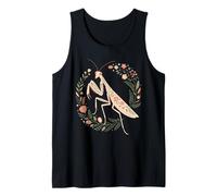 Botanical Floral Mantis Praying Mantis Bug Lover Tank Top