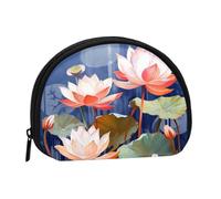 Botanical Floral Minis Storage Bag Shell Wallet Small Coin Purse with Minis with Zipper Change Purse for Coin Keys You Can Also Store Any Small Objects You Want