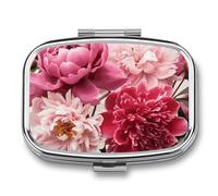 Botanical Floral Pill Box Pill Case Cute Pill Organizer Pill Holder Medicine Pill Organizer Pill Container Daily Pill Organizer Small Pill Box Pill Case for Purse Pocket