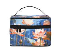 Botanical Floral -Print Waterproof Cosmetic Bag for Travel & Gym - Large Makeup Organizer Compartments, Premium Twill Fabric, Leak-Proof Design