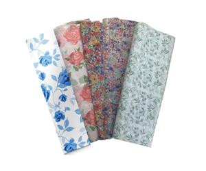 Botanical Floral Rose Garden Daisy Flower Tissue Paper Wrapping Sheets 50x75cm (50 Sheets, Mixture)