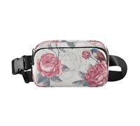 Botanical Flower Floral Pattern Vintage Style Cute Fanny Waist Pack for Women Men Mini Belt Bag Travel Wallet with Adjustable Strap for Travel Gym Work, Multicolor, One Size, Waistpack