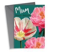 Botanical flowers Mum card
