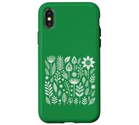 Botanical Folk Art Floral Vintage Nature Flowers Print Case for iPhone X/XS