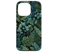 Botanical Forest Plan Pattern Dark Cottagecore Sage Green Case for iPhone 13 Pro