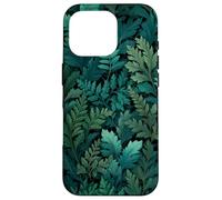 Botanical Forest Plan Pattern Dark Cottagecore Sage Green Case for iPhone 16 Pro