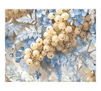 Botanical Fruit Flowers Paint by Number for Adults,with Framed DIY Oil Painting Kits on Canvas with Paint Brushes and Acrylic Pigment Art Painting for Home Decor Gift 60x75 cm