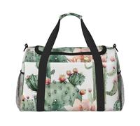 Botanical Garden Cactus Succulents Waterproof Weekender Bags Duffel Bag Large Carry On Hand Luggage Bags Foldable Tote Bag for Travel Sports Gym Dance