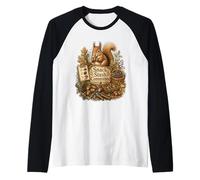 Botanical Garden Snack Stash Committee Squirrel Raglan Baseball Tee