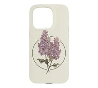 Botanical Graphic Wildflower Lilac Flower Case for iPhone 15 Pro
