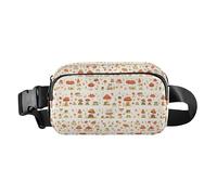 Botanical Green Tigers Pattern Women Men Teens Stylish Fanny Pack Waist Bag for Travel Running Hiking, Various Funny Frogs Safari Mushroom Princess, One Size