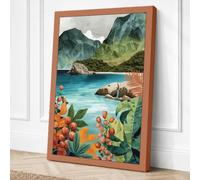 Botanical Haven Coastal Canvas Wall Art Print 18x12 Inch (46 x 30 cm)