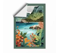 Botanical Haven Coastal Unframed Wall Art Print A2 (59.4×42cm), Wall Decor for Living Room, Bedroom, Office & Home, Art Gift