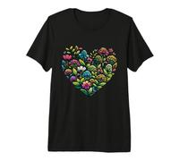 Botanical Heart Wildflowers Herbs Premium T-Shirt