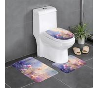 Botanical Illustration Garden Decorative Plush Carpet, Bathroom Protector Set of 3, Bedroom Kitchen Bathtub Home, Outdoor Absorbent Carpet,