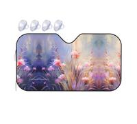 Botanical Illustration Garden Small Car Windshield Sunshade - Quick Cooling in The car in Summer, Portable Storage Sunshade