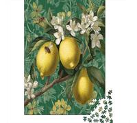 Botanical Illustration Jigsaw Puzzles Lemon Challenge Toy Educational Games Home Decoration for Adults& Teenager Age 14 Years Up 70x50cm/1000pcs