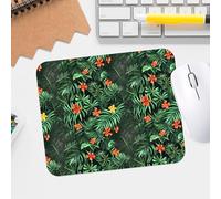 Botanical Jungle Mouse Pad - Top Quality Washable Waterproof Gaming Mat with Rubber Base and Trimmed Edge for Office Comfort