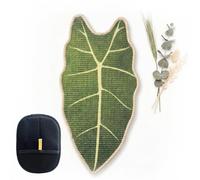 Botanical Leaf Sisal Cat Scratching Mat, Wall Mounted Scratcher Pad for Indoor Cats, Anti-Slip Floor Scratch Pad for Furniture & Couch Guard (B)