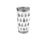 Botanical Line Drawing Pattern Featuring Fern Leaf Stainless Steel Insulated Tumbler
