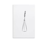 Botanical Line Drawings Palm Leaves Line Drawing Lavender Line Drawing Line Painting Poster Canvas Wall Art Poster Decorative Mode