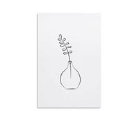 Botanical Line Drawings Peony Plant In Vase Line Drawing Line Drawing Line Painting Poster Canvas Art Poster And Wall Art Picture