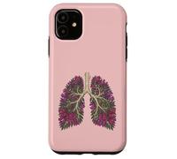 Botanical Lungs Flower Tree Branches Anatomy Jacaranda Case for iPhone 11