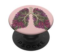 Botanical Lungs Flower Tree Branches Anatomy Jacaranda PopSockets Adhesive PopGrip
