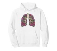 Botanical Lungs Flower Tree Branches Anatomy Jacaranda Pullover Hoodie
