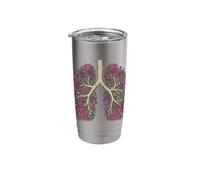 Botanical Lungs Flower Tree Branches Anatomy Jacaranda Stainless Steel Insulated Tumbler