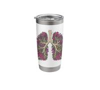 Botanical Lungs Flower Tree Branches Anatomy Jacaranda Stainless Steel Insulated Tumbler