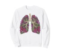 Botanical Lungs Flower Tree Branches Anatomy Jacaranda Sweatshirt