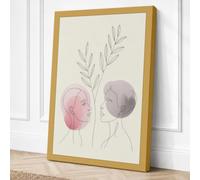 Botanical Minds Meeting Canvas Wall Art Print 18x12 Inch