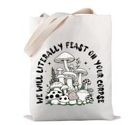 Botanical Mushroom Tote Bag We Will Literally Feast On Your Corpse Tote Bag Fungi Tote Bag Mycology Gift Fungi Lover Gift (On Your Corpse TOTE)