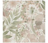Erismann Floral Green Pink Off White Non Woven Paste The Wall Wallpaper, Pink